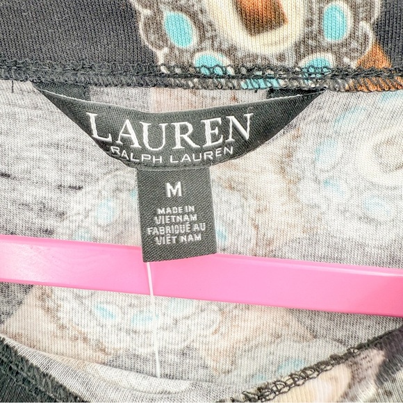 Ralph Lauren Gold and Black Graphic Blouse - Picture 3 of 5